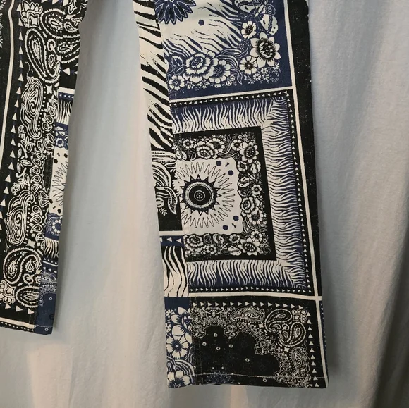 Very Rare Y2K Vintage Roberto Cavalli Bandana Print Jeans Sz M